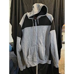 Starting 5 3x Black And Grey Zip Up Hoodie Mens